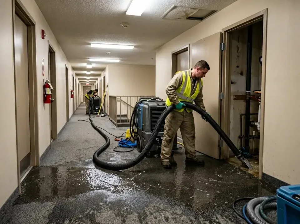 multi-unit-apartment-hallway-f-005 — frequently asked questions, Emergency Burst Pipe Water Extraction & Removal in Montalvi…